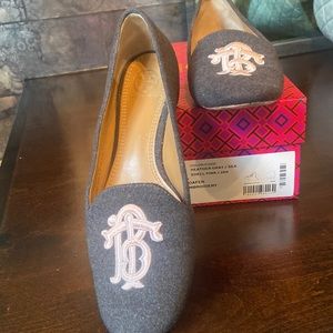 Tory Burch Heather gray Antonia loafer. Size 6 1/2